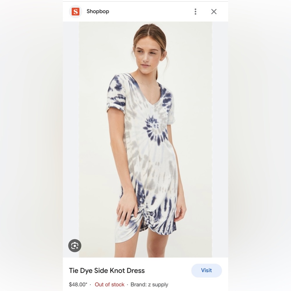Z-Supply •Tie Dye Side Knot Dress